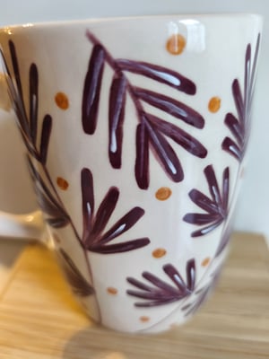 Image of Copy of  Grande tasse anse feuillage 