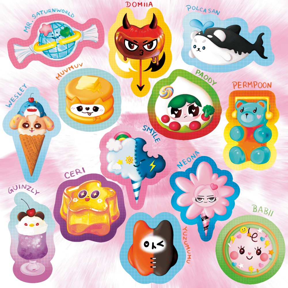 Image of 🥦 BL/GL Dessers Keychains/stickers 🥦