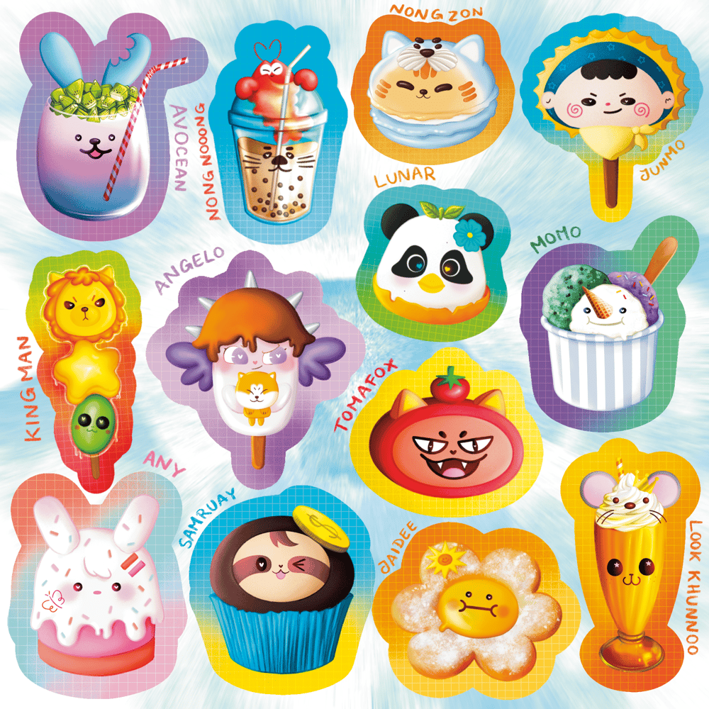 Image of 🥦 BL/GL Dessers Keychains/stickers 🥦