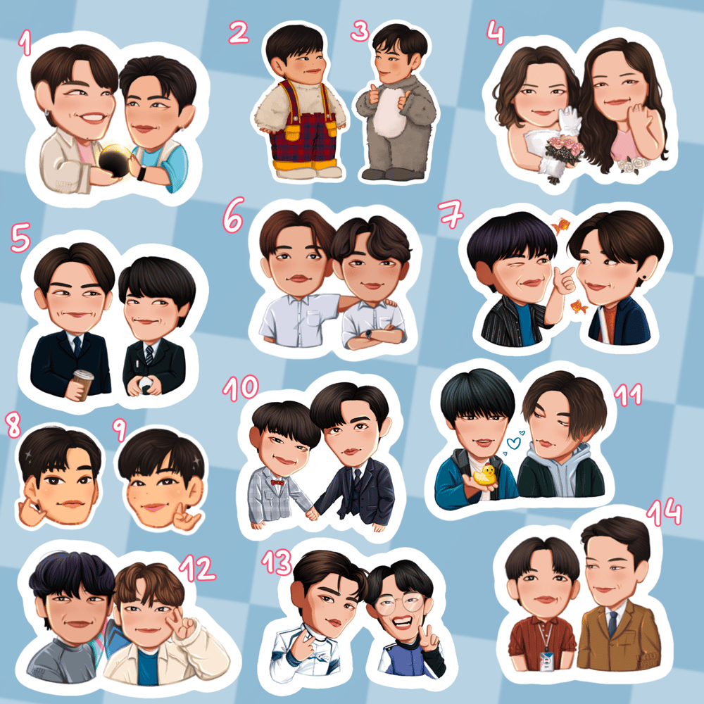 Image of BL /GL CHIBI STICKERS
