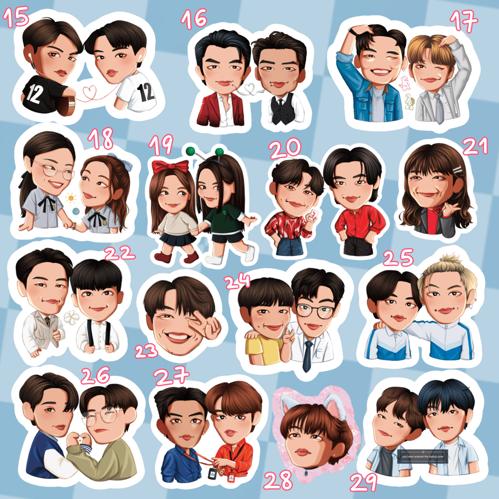Image of BL /GL CHIBI STICKERS