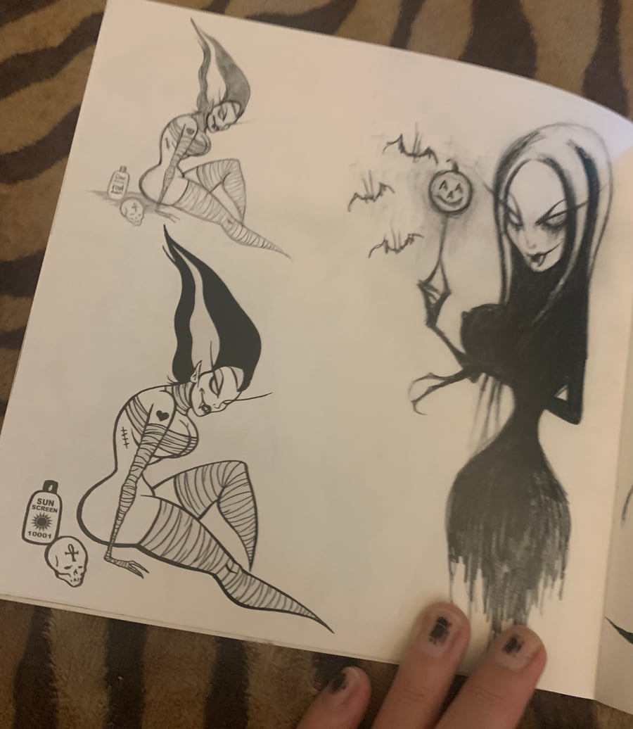 Image of NEW SKETCHES & INKS - 42 page sketchbook of my sexy ghouls 