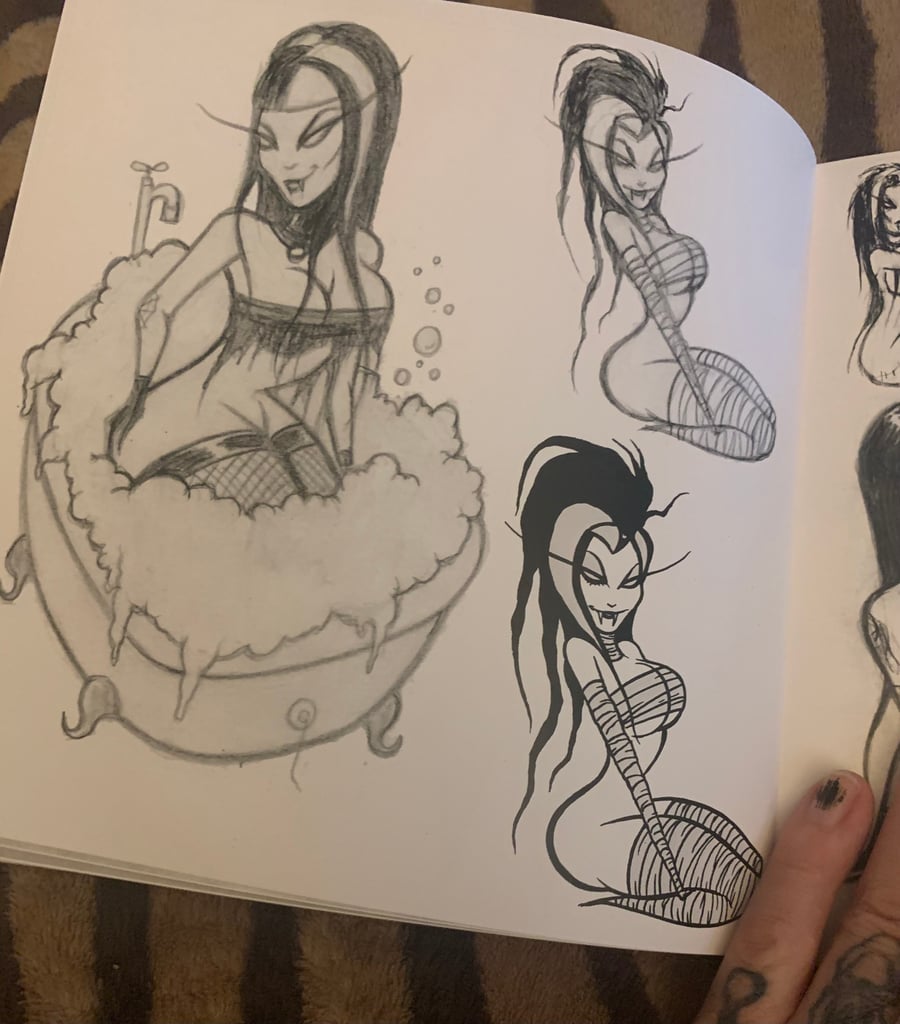 Image of NEW SKETCHES & INKS - 42 page sketchbook of my sexy ghouls 