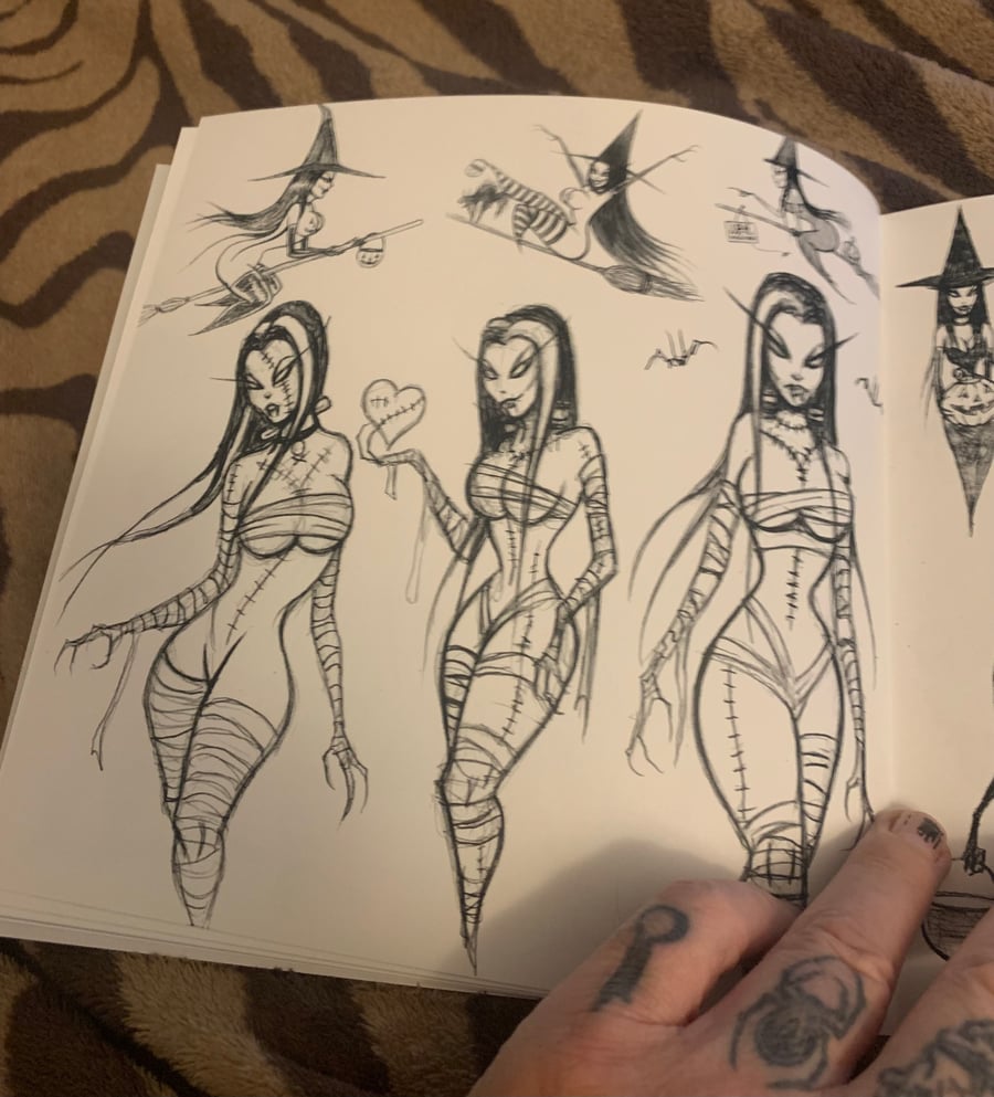 Image of NEW SKETCHES & INKS - 42 page sketchbook of my sexy ghouls 