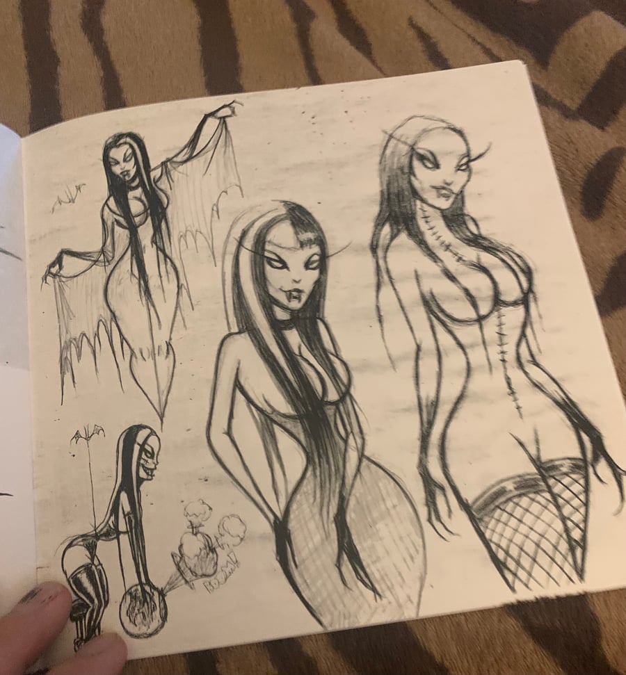Image of NEW SKETCHES & INKS - 42 page sketchbook of my sexy ghouls 