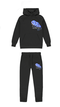 OG BUBBLE BLUE- BLACK TRACKSUIT