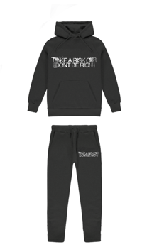OG TAKE A RISK SILK WHITE- BLACK TRACKSUIT