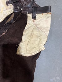 Image 16 of 1960s East West Musical Instruments Full Leather Bell Bottom Pants 28/ 30” Waist 