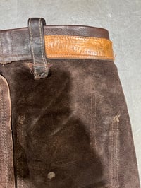 Image 19 of 1960s East West Musical Instruments Full Leather Bell Bottom Pants 28/ 30” Waist 