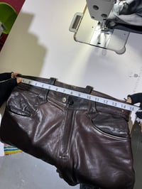 Image 24 of 1960s East West Musical Instruments Full Leather Bell Bottom Pants 28/ 30” Waist 