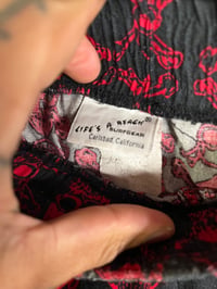 Image 9 of 1980s Life’s A Beach Rare Skull Black & Red Size Sm/ Medium Pants