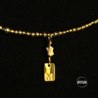 Image 3 of Custom Initial 18k Gold Choker Necklace - handmade in London