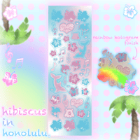 Image 1 of Hibiscus in Honolulu sticker sheet