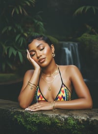 Image 2 of ASHANTI KENTE PRINT BIKINI SET