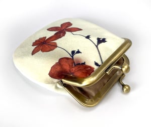 Image of Hydrangea, velvet kisslock coin purse