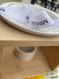 Image 2 of Ceramic and Bamboo Wax Melter