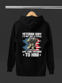Image 2 of Veteran Wife Hoodie