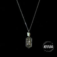 Image 1 of Silver Gothic Moon Rabbit Snake Charm Necklace - Silver plated, handmade in London