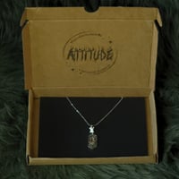 Image 4 of Silver Gothic Moon Rabbit Snake Charm Necklace - Silver plated, handmade in London