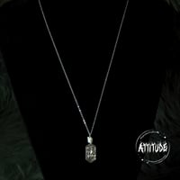 Image 2 of Silver Gothic Moon Rabbit Snake Charm Necklace - Silver plated, handmade in London