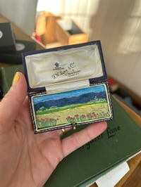 Image 1 of Embroidery Landscape In Vintage Box