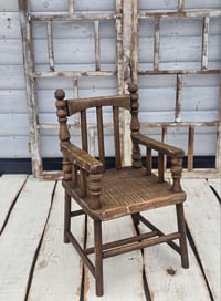 Image 1 of    Photo prop chair brown vintage