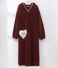 Image 3 of Tall Womens Fleece Long Nightgown