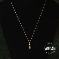 Image 2 of Dainty Custom Initial Letter 18k Gold Choker Necklace - handmade in London