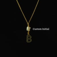 Image 1 of Dainty Custom Initial Letter 18k Gold Choker Necklace - handmade in London