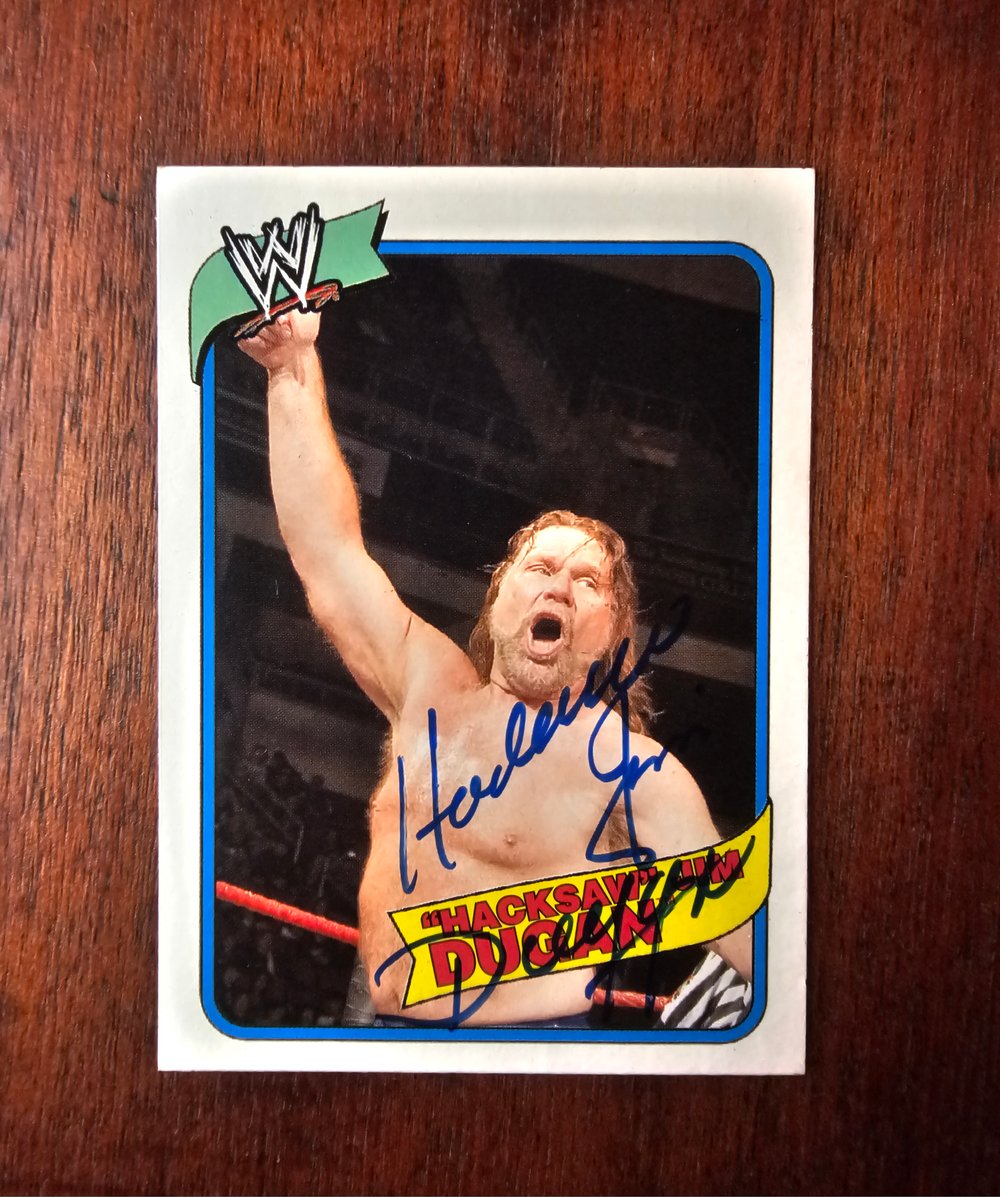Image of WWE Heritage Hacksaw Jim Duggan SIGNED Trading Card