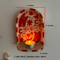 Image of Red Devil Doodles Wall Shelf 