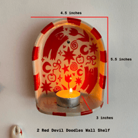 Image of Red Devil Doodles Wall Shelf 