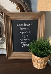 Image 1 of Rustic Wood Sign, Vintage Wood Frame, Farmhouse Love Hand Painted Sign