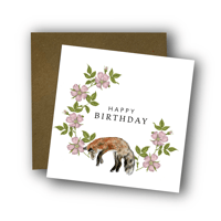 Image 1 of Fox Birthday Card