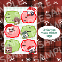 2025 Christmas Tag Stickers 