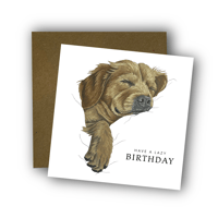Image 1 of Sleeping Retriever Card