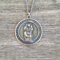 Image 1 of Vintage St. Christopher Religious Necklace, c. '50s-'70s