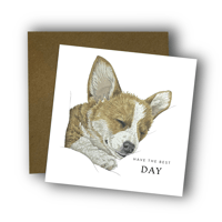 Image 1 of Sleeping Corgi Card