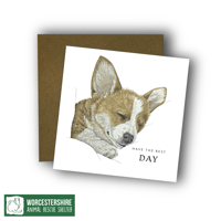 Image 2 of Sleeping Corgi Card