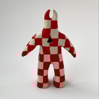 Image of Red Checkered Wall-Mounted Devil