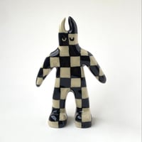 Image of Black Checkered Wall-Mounted Devil