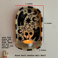 Image of Black Devil Doodles Wall Shelf 