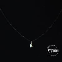 Image 1 of Minimalist Black Gothic Snake Charm Necklace - Silver or 18k Gold plated detail, handmade in London