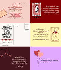Image 1 of breakup notes postcard set