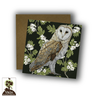 Image 2 of Barn Owl and Hawthorn Card