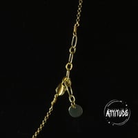 Image 3 of 18k Gold Sun Symbol Necklace Oval Pendant- handmade in London