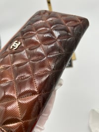 Image 5 of Chanel Brown Patent Leather Long Wallet