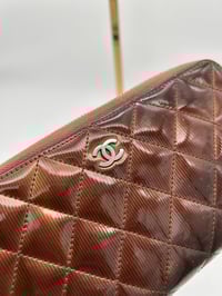Image 3 of Chanel Brown Patent Leather Long Wallet