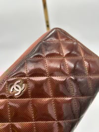 Image 4 of Chanel Brown Patent Leather Long Wallet