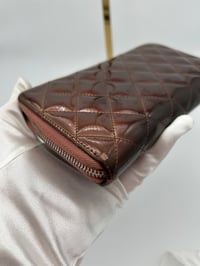 Image 10 of Chanel Brown Patent Leather Long Wallet